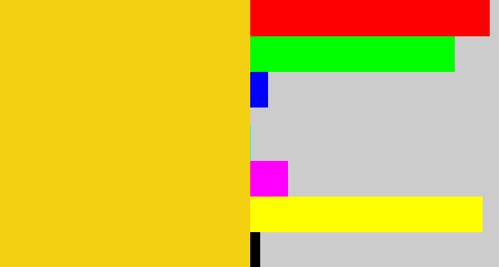 Hex color #f4d012 - golden yellow