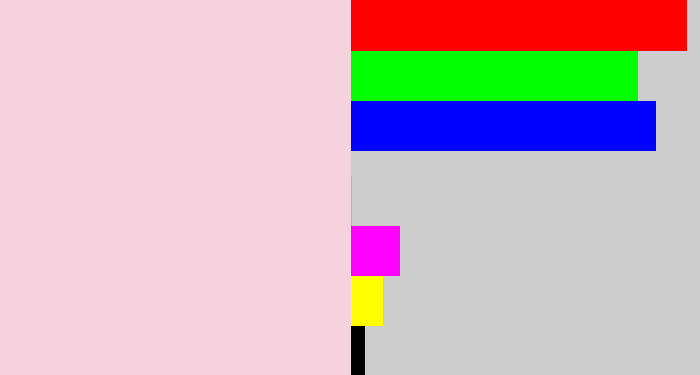 Hex color #f4d2de - light pink