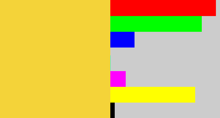 Hex color #f4d339 - maize