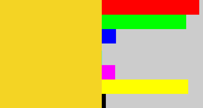 Hex color #f4d424 - sun yellow