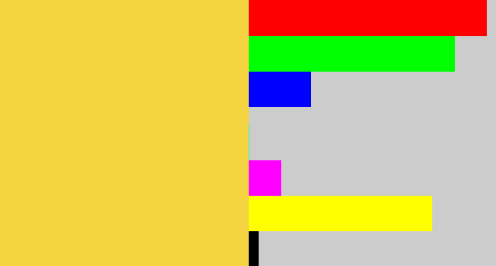 Hex color #f4d440 - maize