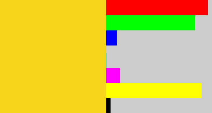 Hex color #f4d519 - sun yellow