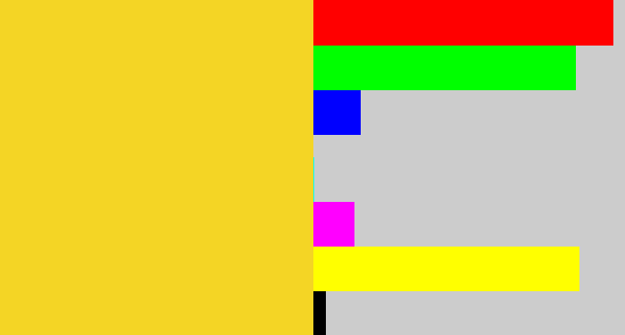 Hex color #f4d525 - sun yellow