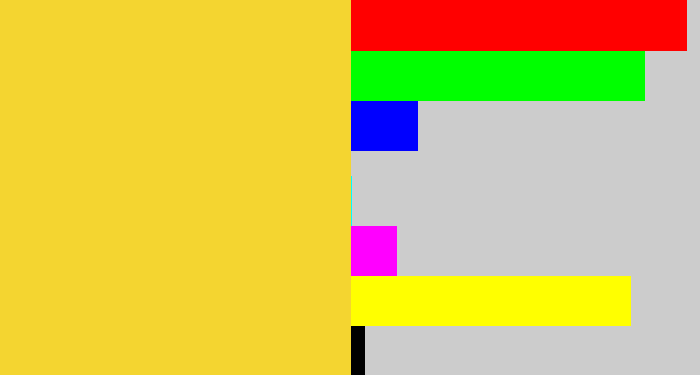 Hex color #f4d530 - sun yellow