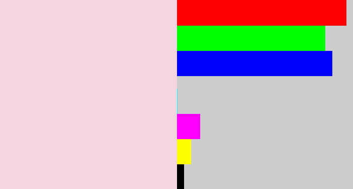 Hex color #f4d5e0 - light pink