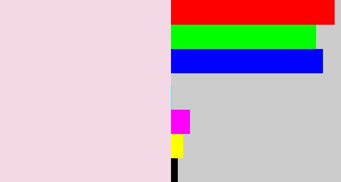 Hex color #f4d8e3 - light pink