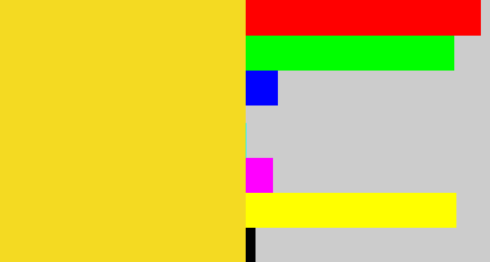 Hex color #f4da22 - sun yellow