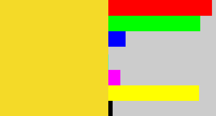 Hex color #f4da28 - sun yellow