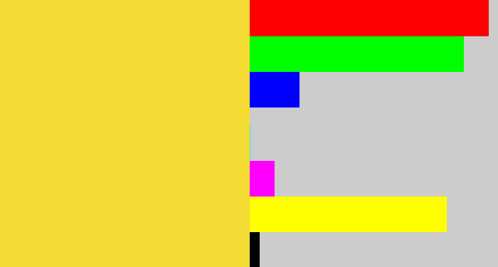 Hex color #f4db33 - sun yellow