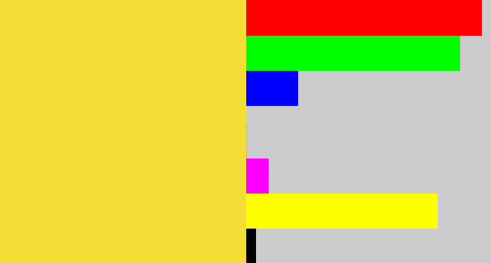 Hex color #f4de36 - sun yellow