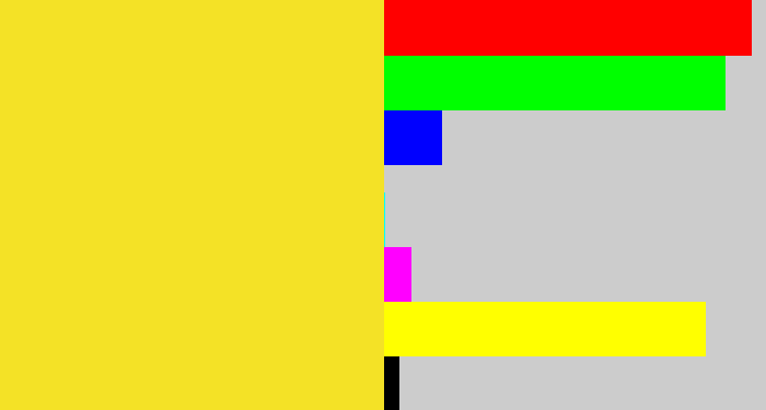 Hex color #f4e226 - sun yellow