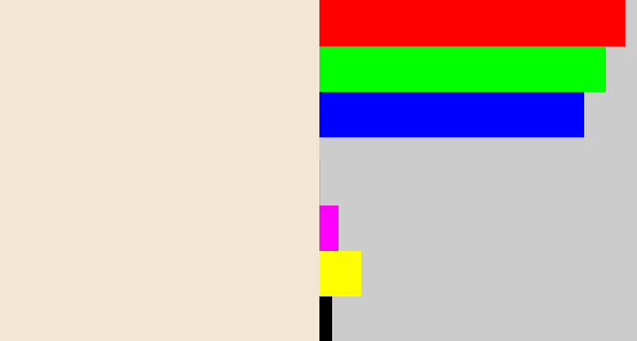 Hex color #f4e6d4 - pale