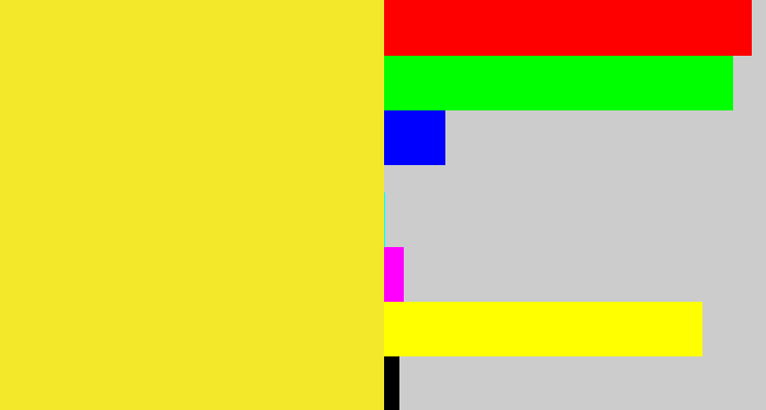 Hex color #f4e82a - sun yellow