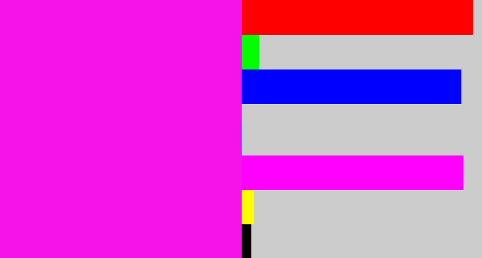 Hex color #f513e9 - pink/purple