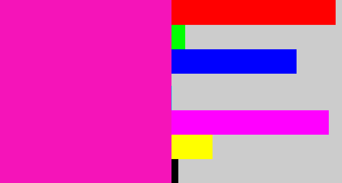 Hex color #f514b9 - bright pink