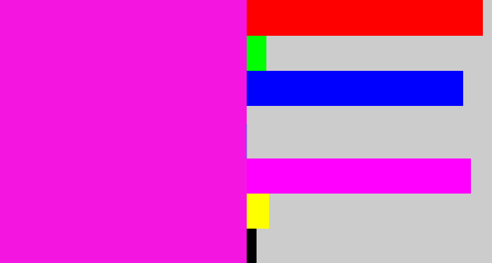 Hex color #f515e0 - pink/purple