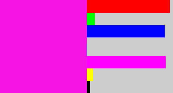 Hex color #f516e5 - pink/purple