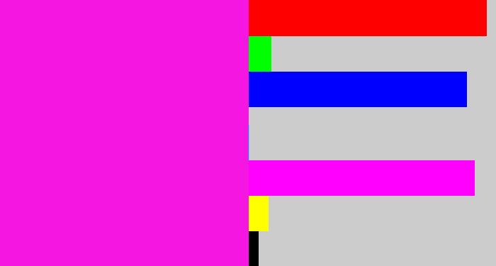 Hex color #f517e1 - pink/purple