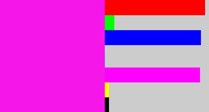 Hex color #f517ea - pink/purple
