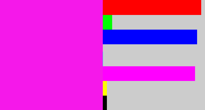Hex color #f518ea - pink/purple