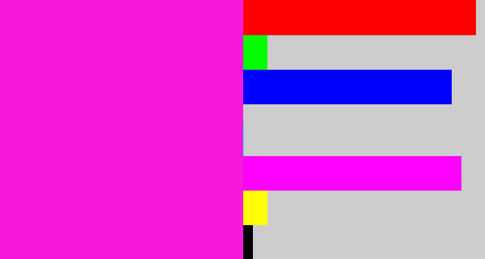 Hex color #f519dc - pink/purple