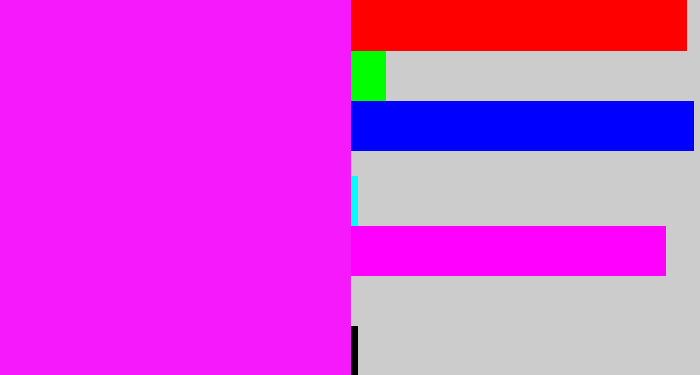 Hex color #f519fb - pink/purple