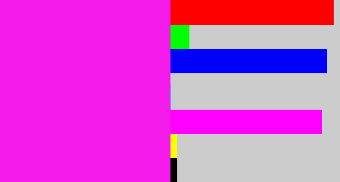 Hex color #f51bea - pink/purple
