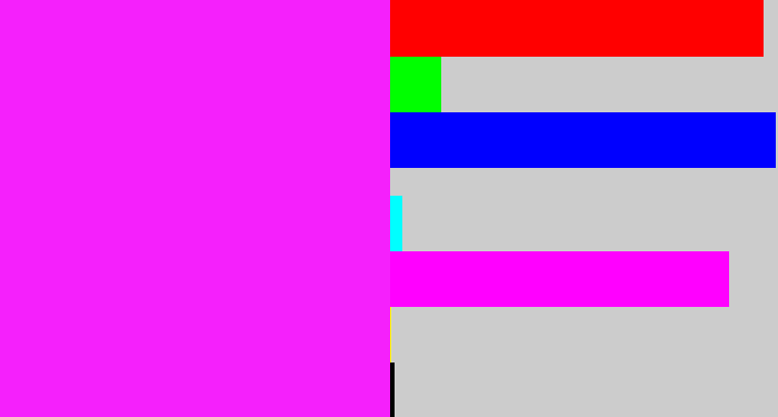 Hex color #f520fc - pink/purple