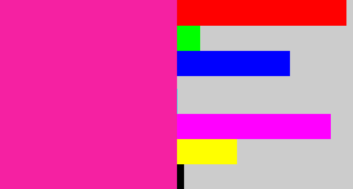 Hex color #f521a2 - shocking pink