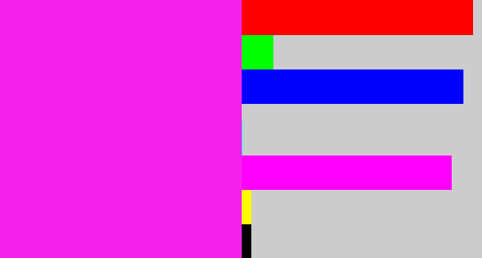 Hex color #f521eb - pink/purple