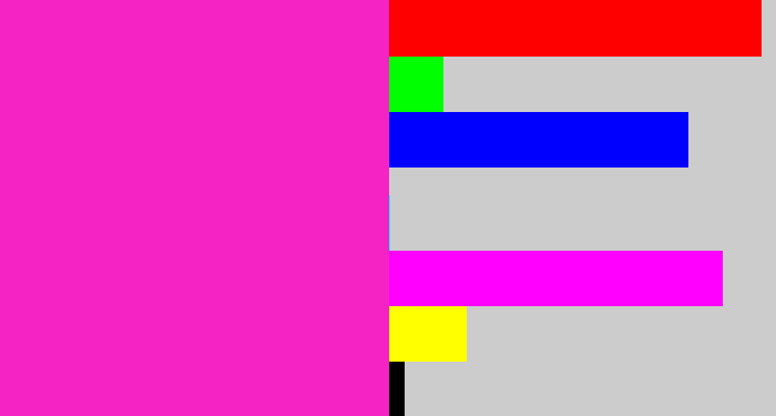 Hex color #f523c4 - hot magenta