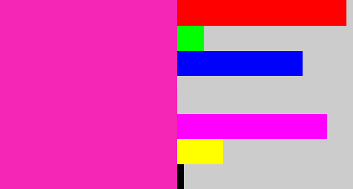Hex color #f525b5 - bright pink