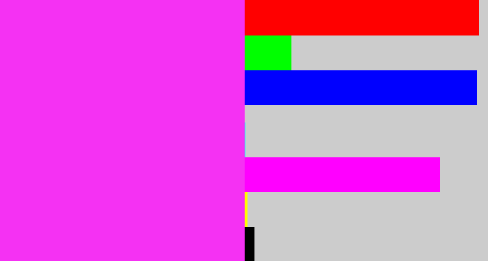 Hex color #f531f3 - pink/purple