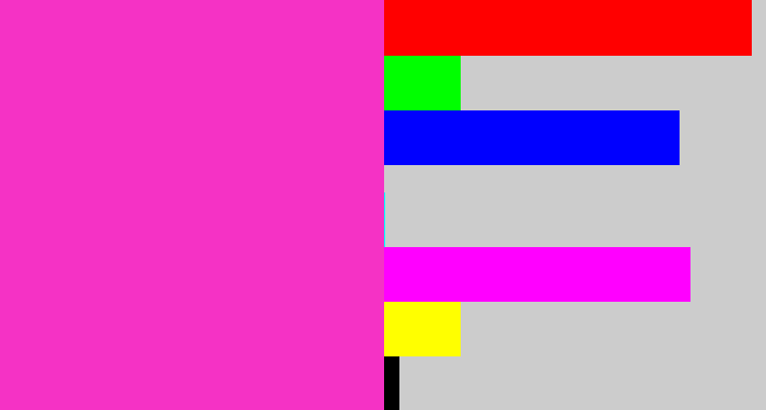 Hex color #f532c5 - purple pink