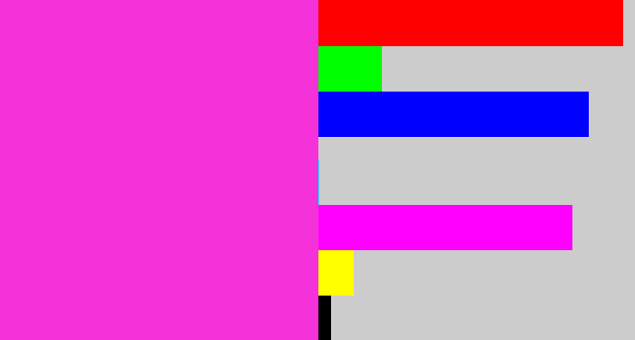 Hex color #f532da - purple pink