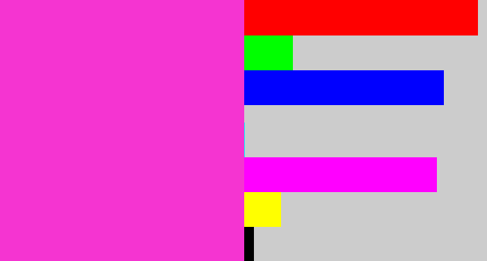 Hex color #f534d1 - purple pink