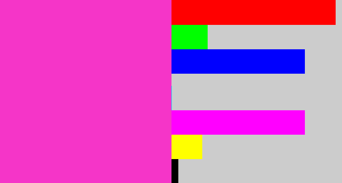 Hex color #f535c8 - purple pink