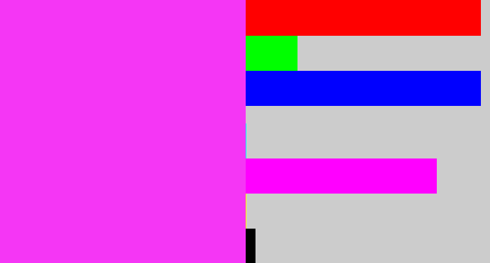Hex color #f536f5 - pink/purple
