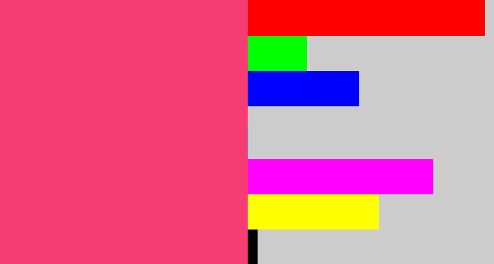 Hex color #f53d73 - warm pink
