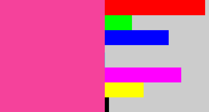 Hex color #f5429b - barbie pink