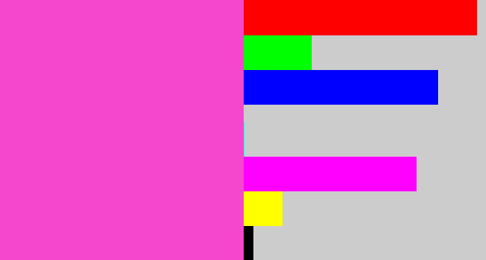Hex color #f547cd - purpleish pink