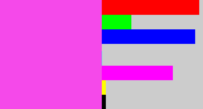 Hex color #f549ea - light magenta