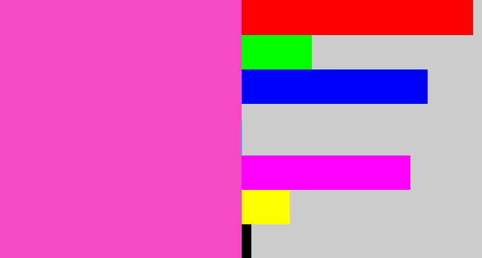 Hex color #f54ac4 - purpleish pink