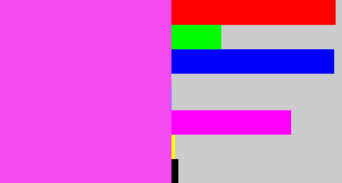Hex color #f54af1 - light magenta