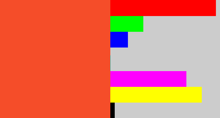 Hex color #f54d29 - orangey red