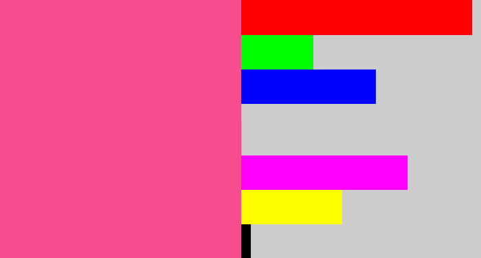 Hex color #f54d8e - warm pink
