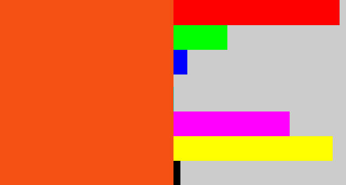 Hex color #f55014 - reddish orange