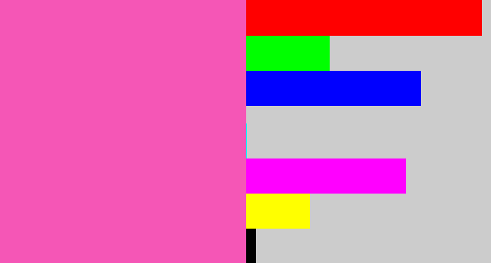 Hex color #f556b6 - bubble gum pink