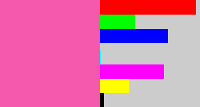 Hex color #f559ad - bubble gum pink