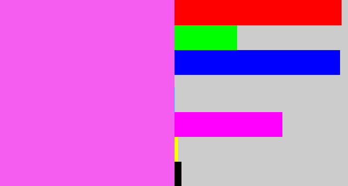 Hex color #f55df1 - light magenta